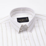 Arezo Olive Stripes Linen Shirt - John Ellies