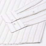 Arezo Olive Stripes Linen Shirt - John Ellies