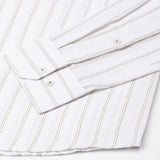 Arezo Olive Stripes Linen Shirt - John Ellies