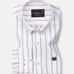 Arezo Black Stripes Linen Shirt - John Ellies