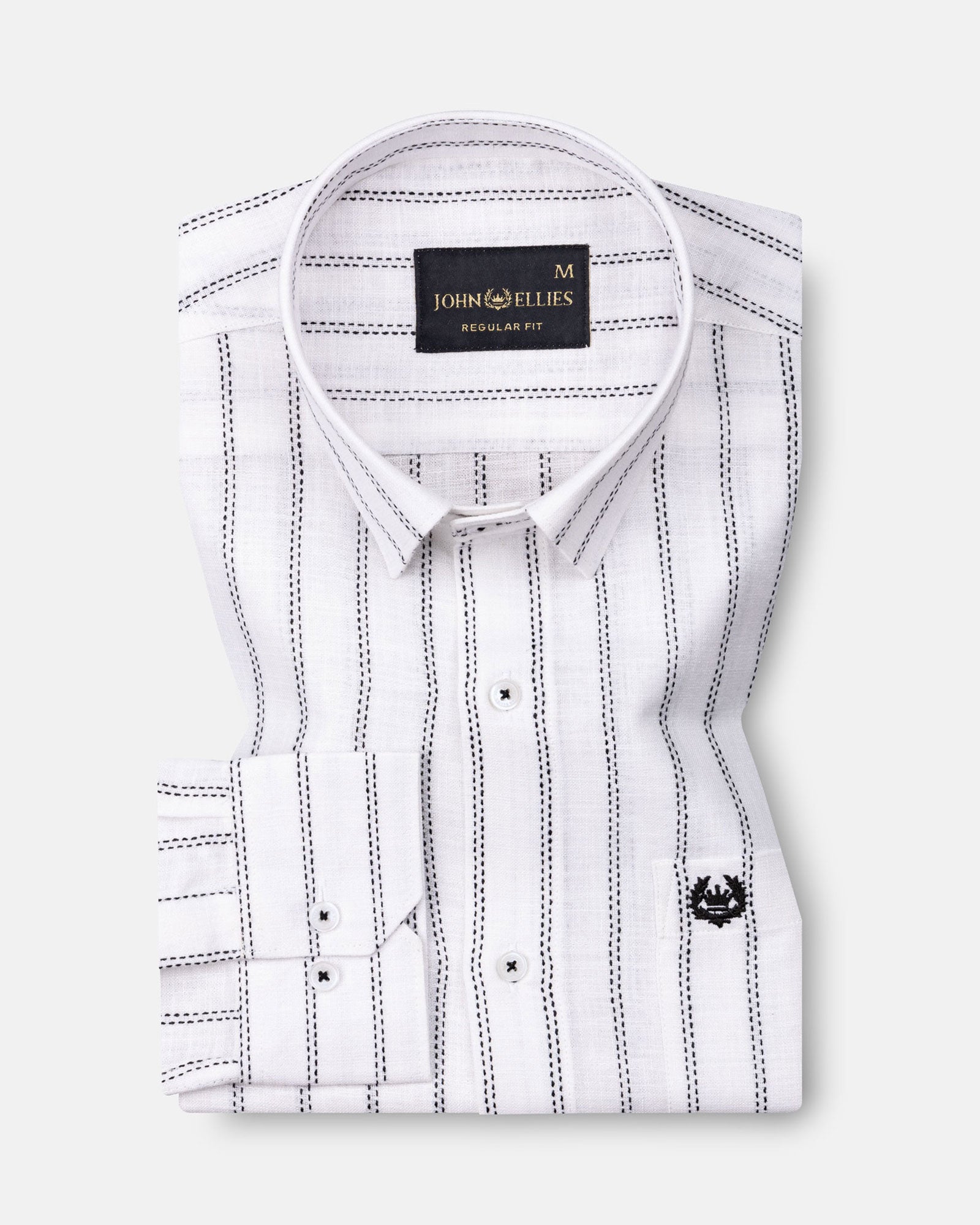 Arezo Black Stripes Linen Shirt - John Ellies