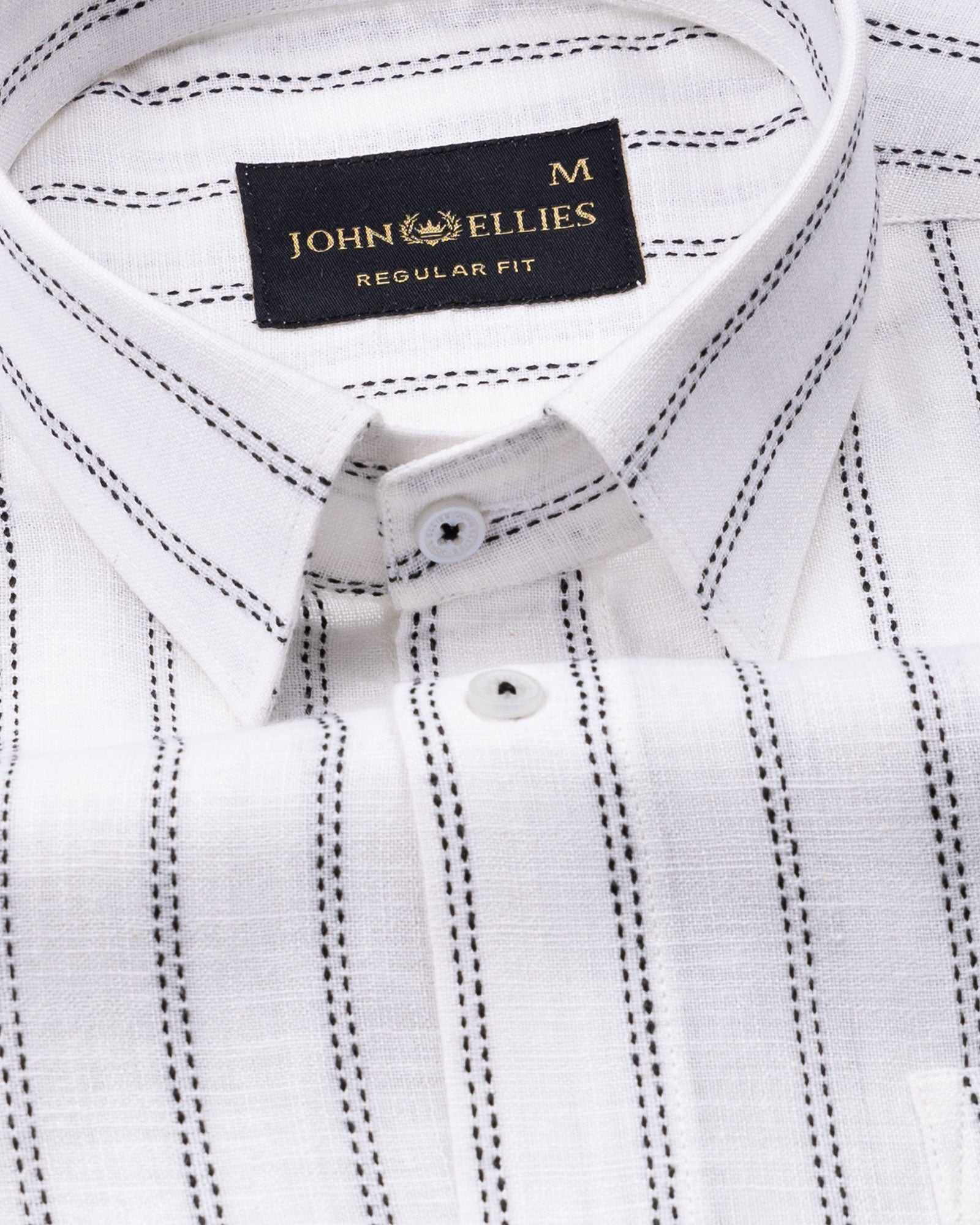 Arezo Black Stripes Linen Shirt - John Ellies