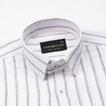 Arezo Black Stripes Linen Shirt - John Ellies