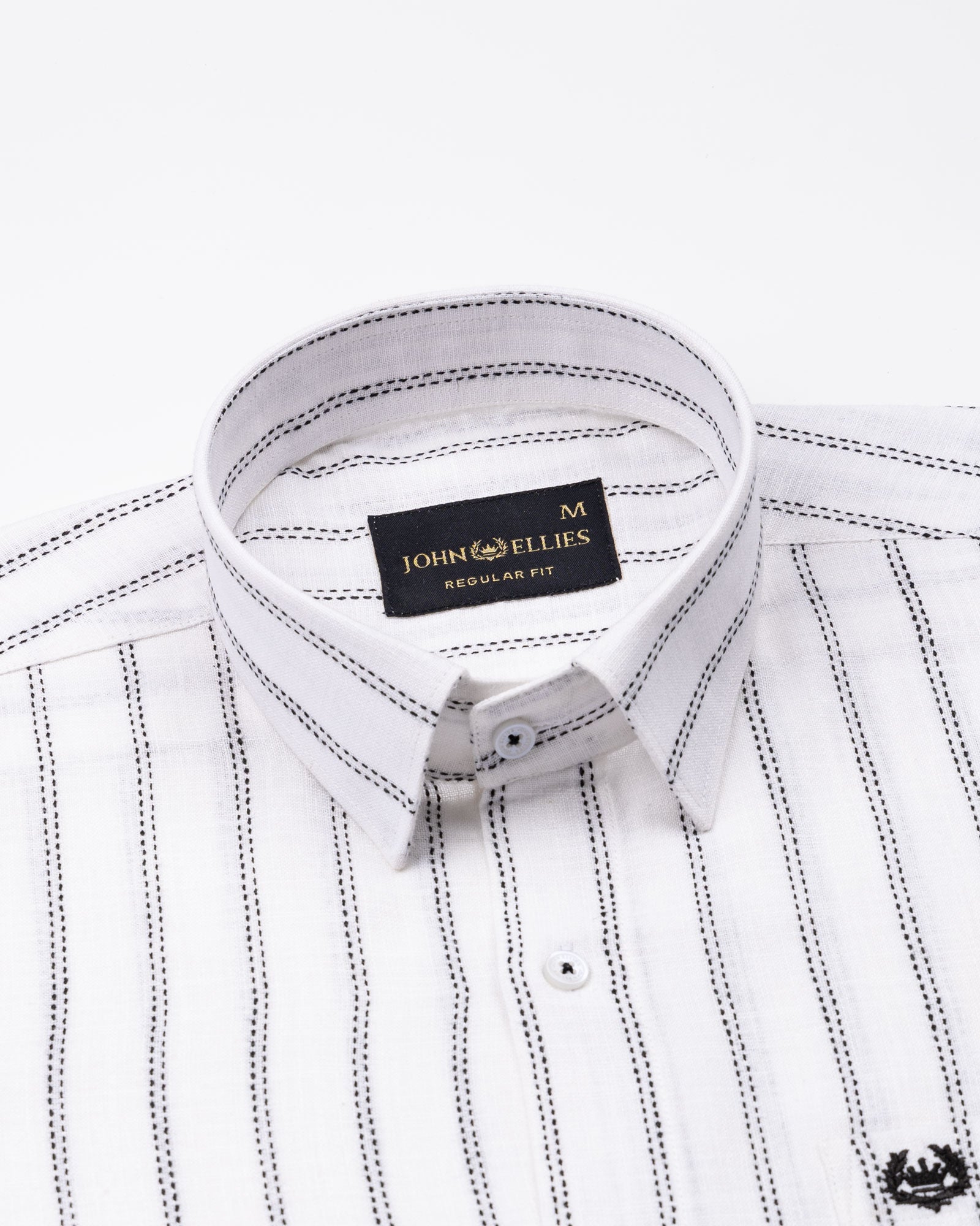 Arezo Black Stripes Linen Shirt - John Ellies