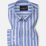 Firenje Blue Stripes Linen Shirt - John Ellies