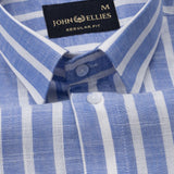 Firenje Blue Stripes Linen Shirt - John Ellies