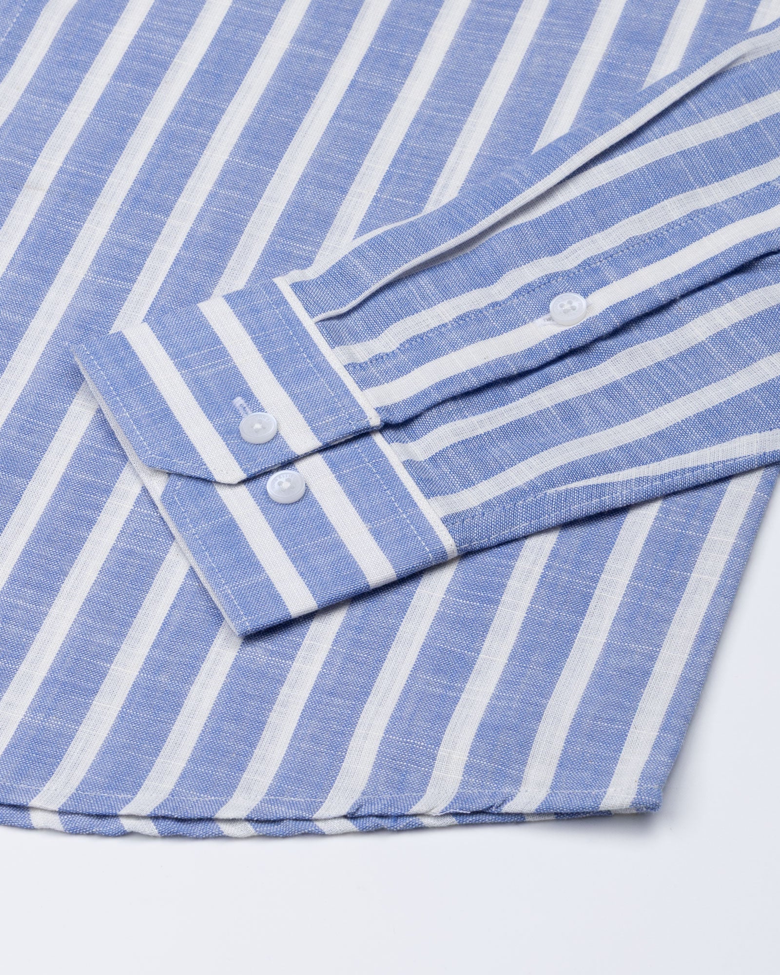 Firenje Blue Stripes Linen Shirt - John Ellies