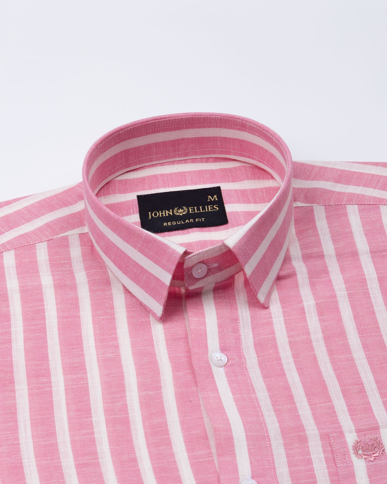 Firenje Pink Stripes Linen Shirt - John Ellies
