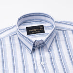 Firenje Steel Blue Stripes Linen Shirt - John Ellies