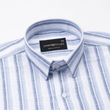 Firenje Steel Blue Stripes Linen Shirt - John Ellies