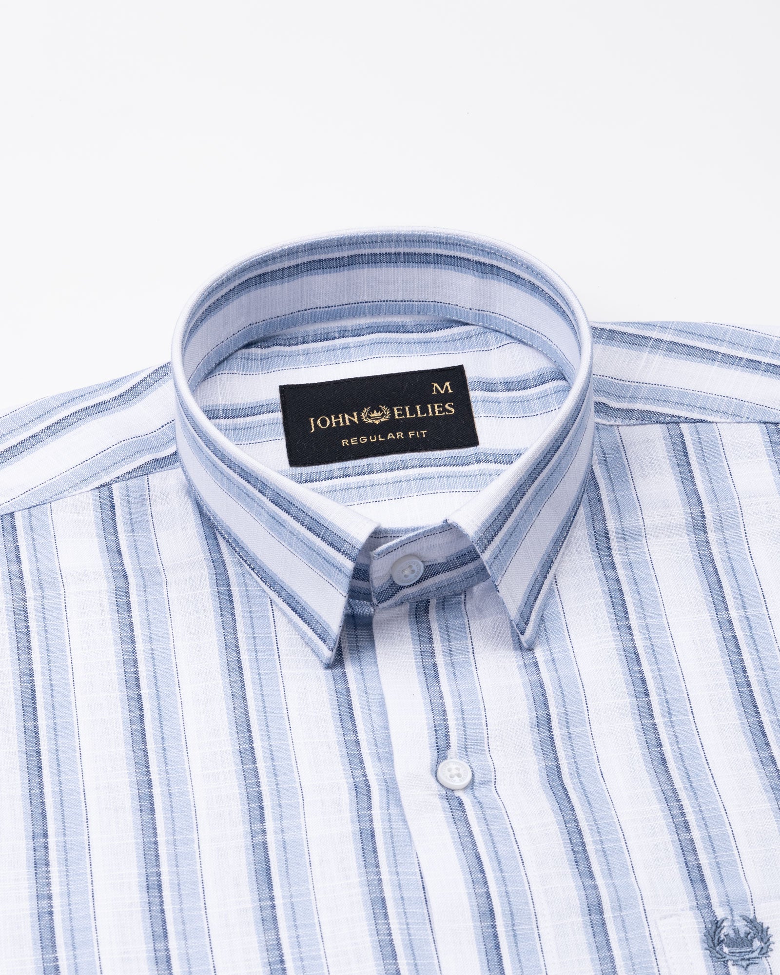 Firenje Steel Blue Stripes Linen Shirt - John Ellies