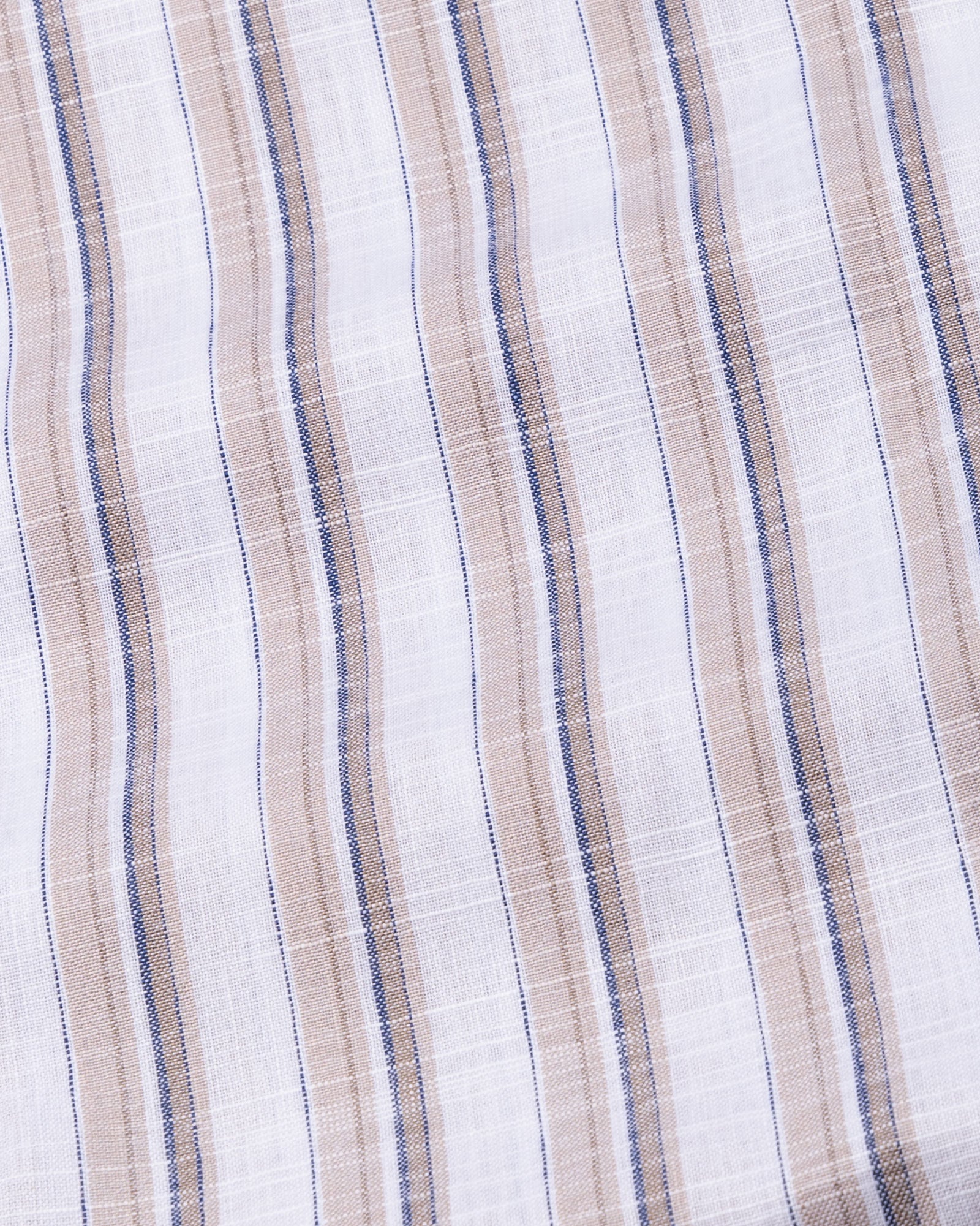 Firenje Brown Stripes Linen Shirt - John Ellies