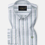 Firenje Olive Stripes Linen Shirt - John Ellies