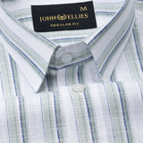 Firenje Olive Stripes Linen Shirt - John Ellies