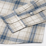 Vender Blue & Beige Check Linen Shirt - John Ellies