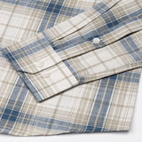 Vender Blue & Beige Check Linen Shirt - John Ellies