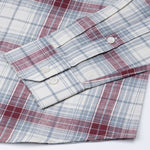 Vender Maroon & Grey Check Linen Shirt - John Ellies