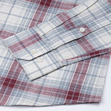 Vender Maroon & Grey Check Linen Shirt - John Ellies