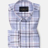 Vender Lavender Check Linen Shirt - John Ellies