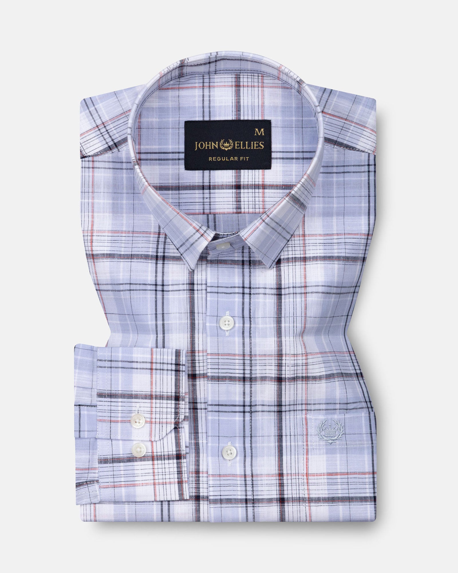 Vender Lavender Check Linen Shirt - John Ellies