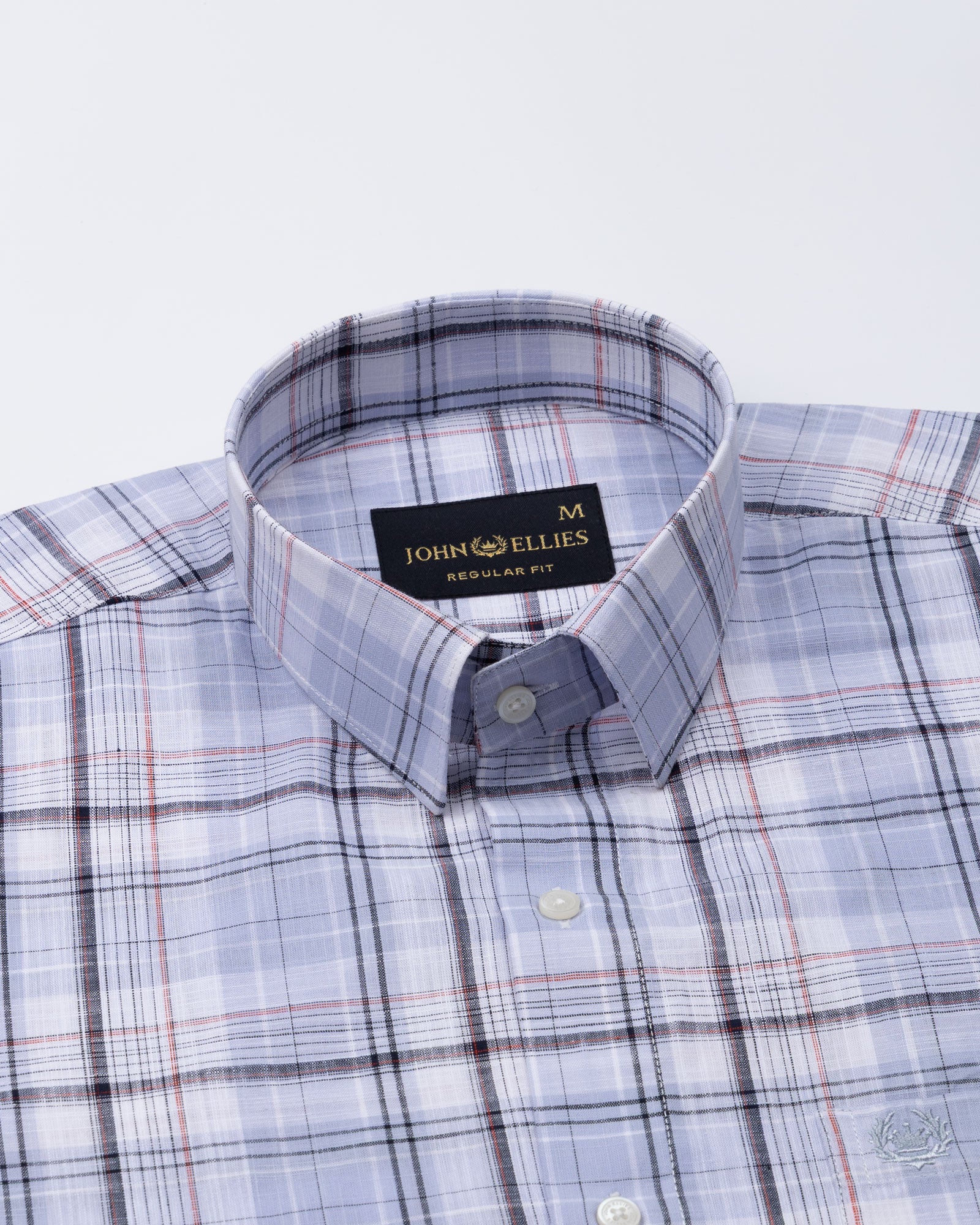 Vender Lavender Check Linen Shirt - John Ellies