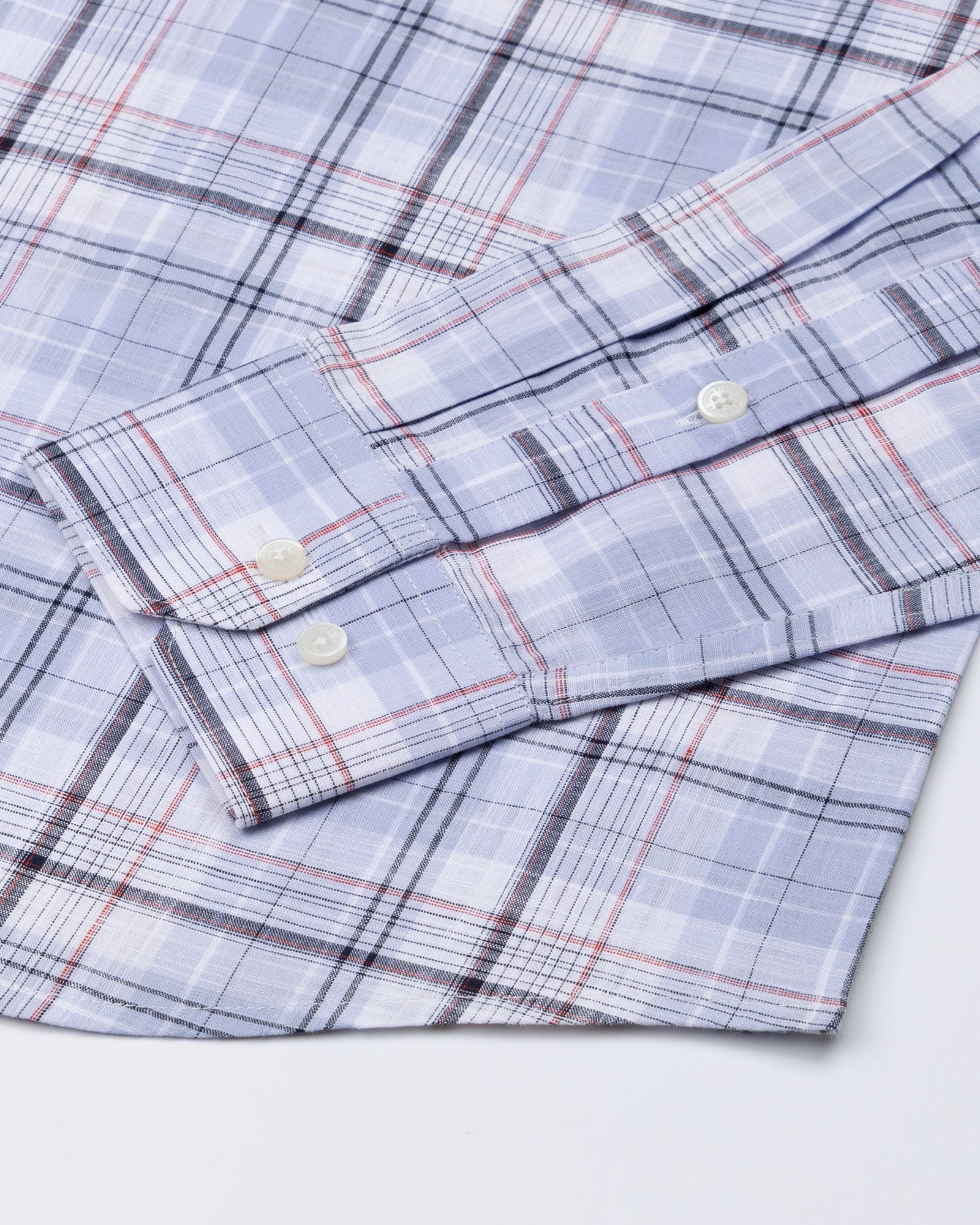 Vender Lavender Check Linen Shirt - John Ellies