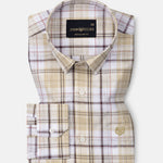 Vender Yellow Check Linen Shirt - John Ellies