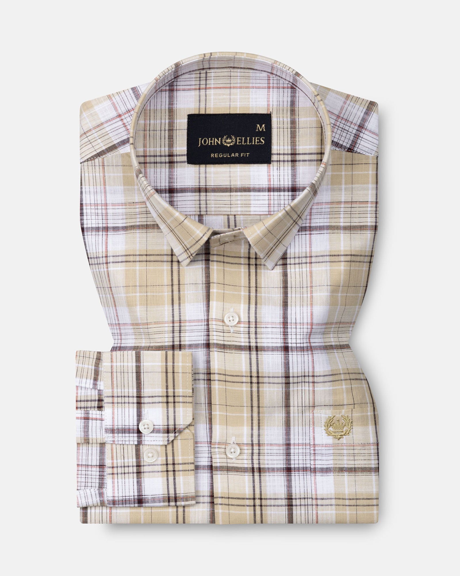 Vender Yellow Check Linen Shirt - John Ellies