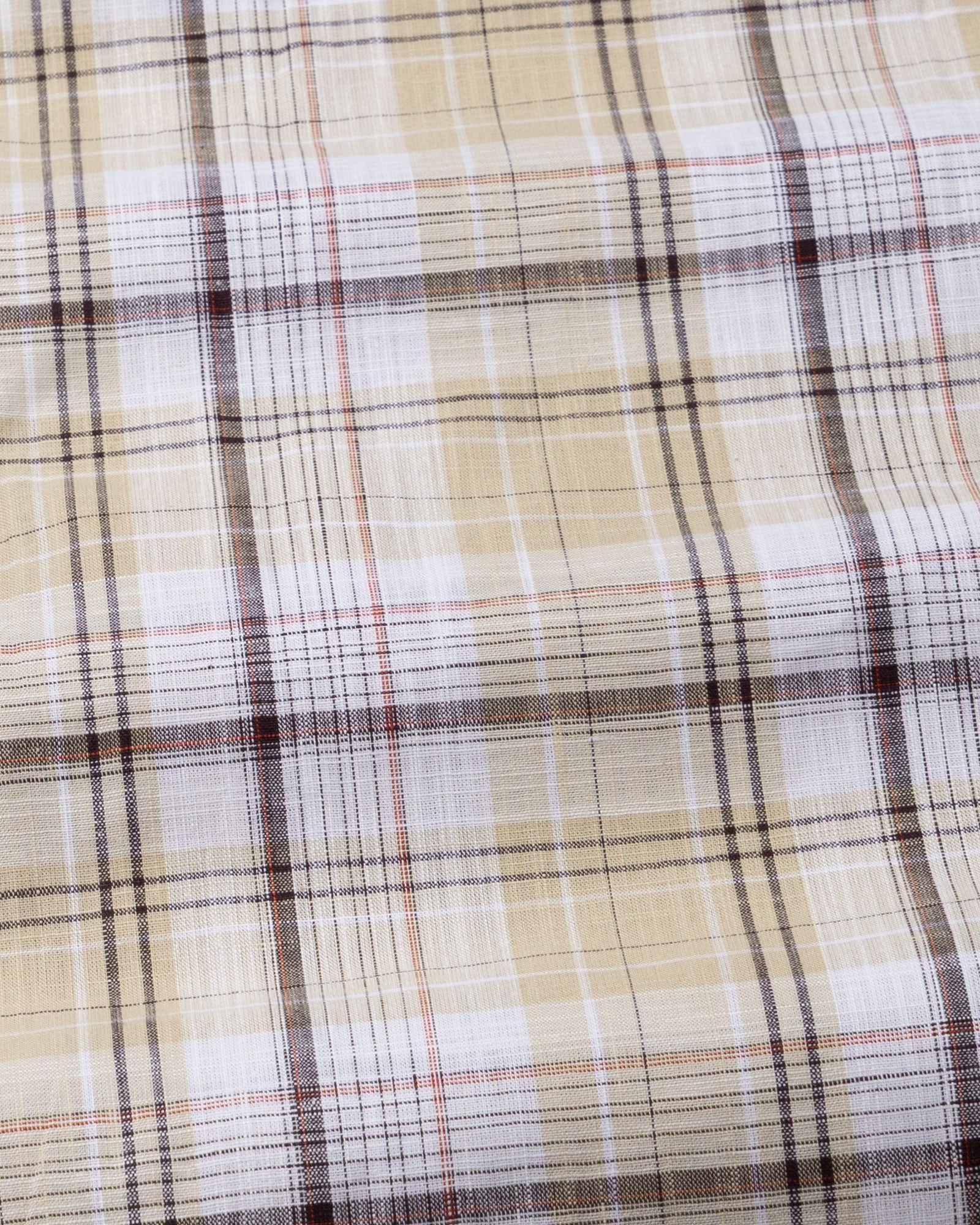 Vender Yellow Check Linen Shirt - John Ellies