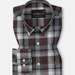 Vender Brown Check Linen Shirt - John Ellies
