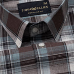 Vender Brown Check Linen Shirt - John Ellies