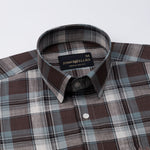 Vender Brown Check Linen Shirt - John Ellies