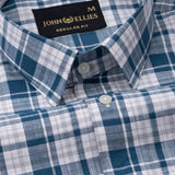 Vender Blue Check Linen Shirt - John Ellies