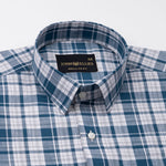 Vender Blue Check Linen Shirt - John Ellies