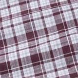 Vender Maroon Check Linen Shirt - John Ellies