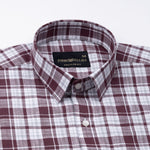 Vender Maroon Check Linen Shirt - John Ellies