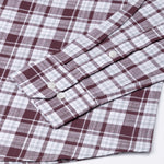 Vender Maroon Check Linen Shirt - John Ellies