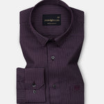 Marquis Purple Stripes Cotton Shirt - John Ellies
