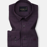 Marquis Purple Stripes Cotton Shirt - John Ellies