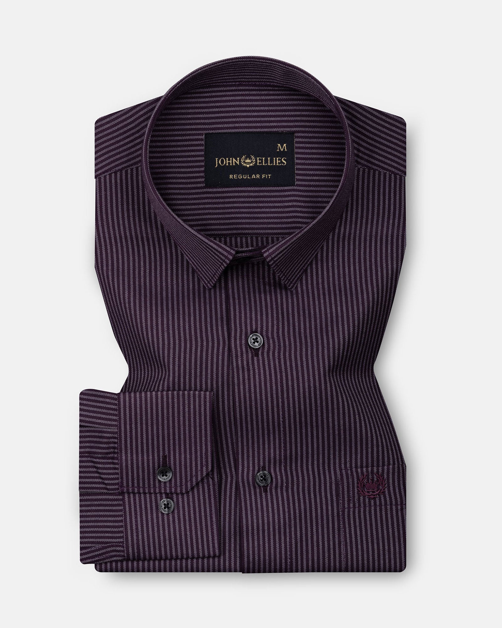 Marquis Purple Stripes Cotton Shirt - John Ellies
