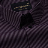 Marquis Purple Stripes Cotton Shirt - John Ellies