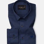 Marquis Blue Stripes Cotton Shirt - John Ellies