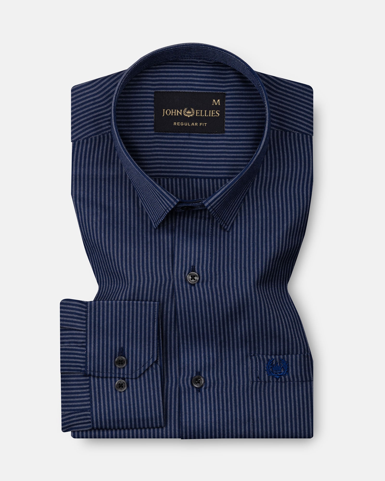 Marquis Blue Stripes Cotton Shirt - John Ellies