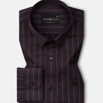 Marquis Wine Stripes Cotton Shirt - John Ellies