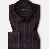 Marquis Wine Stripes Cotton Shirt - John Ellies