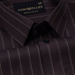Marquis Wine Stripes Cotton Shirt - John Ellies