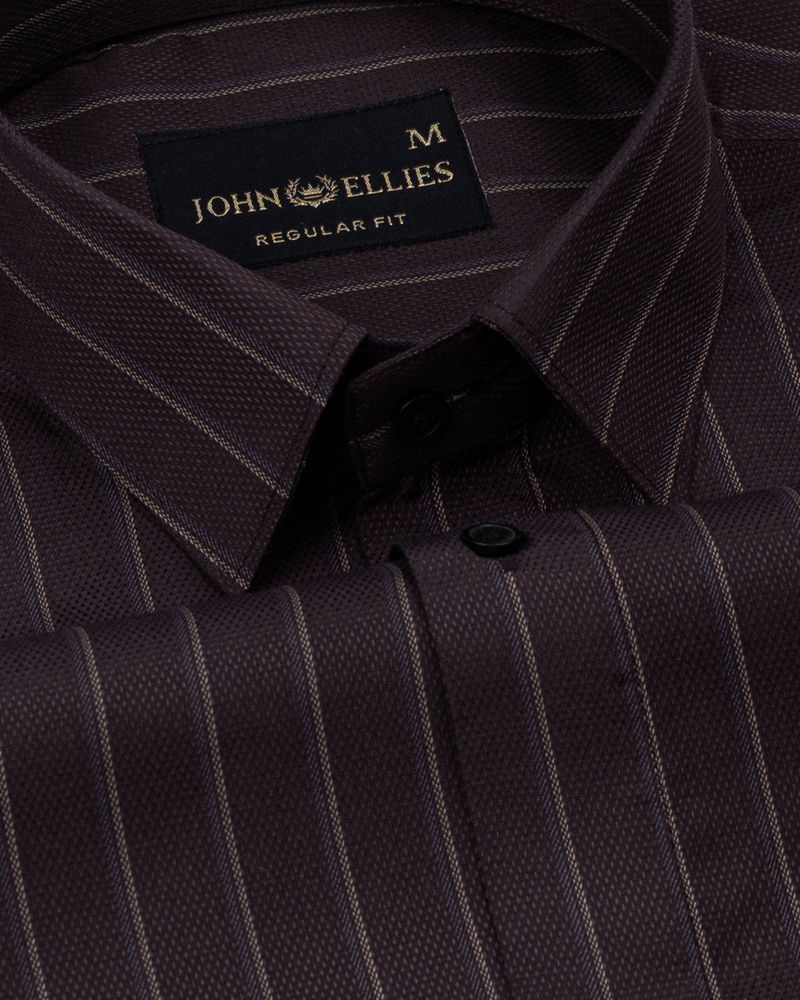 Marquis Wine Stripes Cotton Shirt - John Ellies