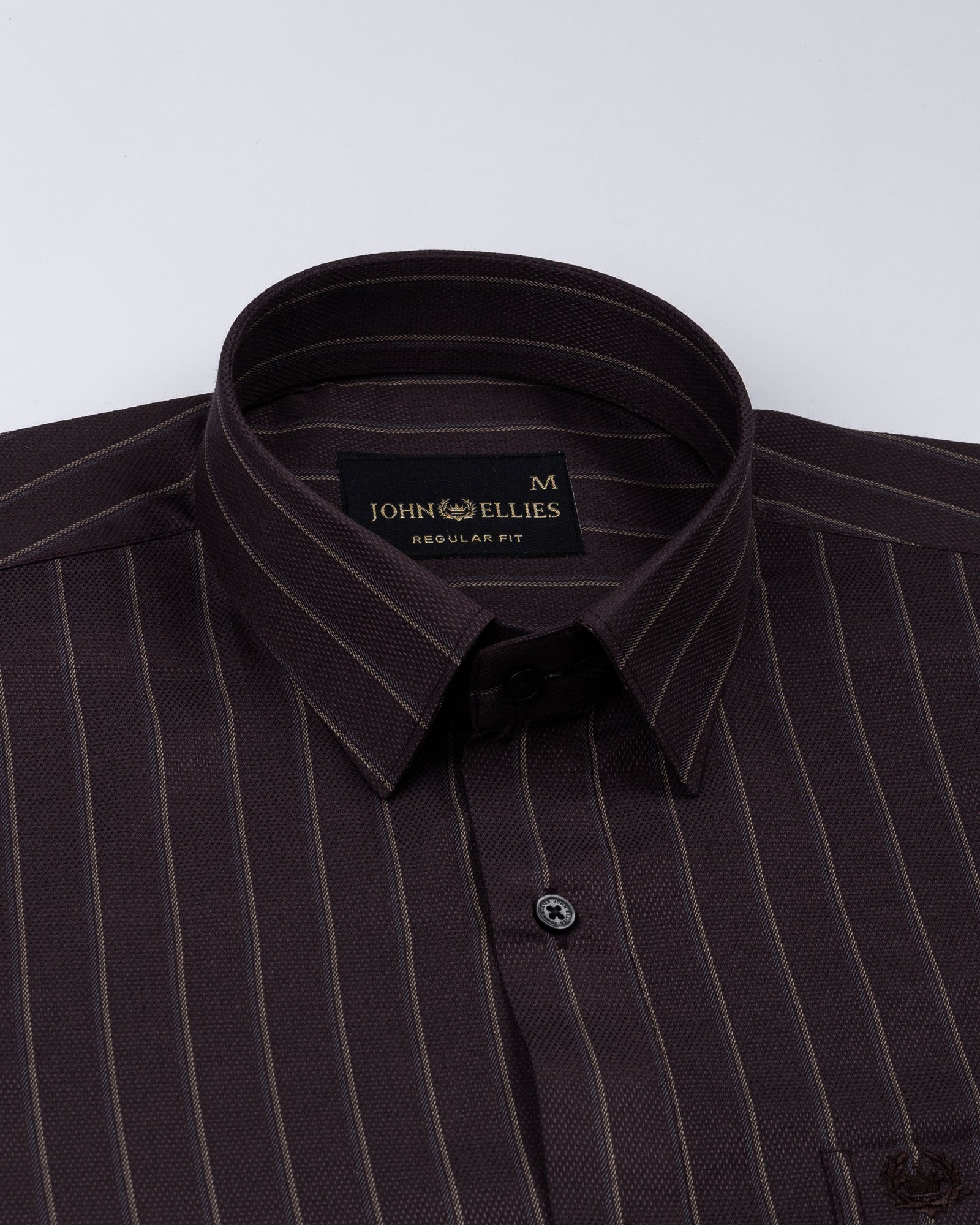 Marquis Wine Stripes Cotton Shirt - John Ellies