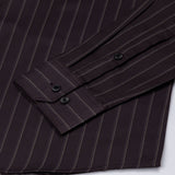 Marquis Wine Stripes Cotton Shirt - John Ellies
