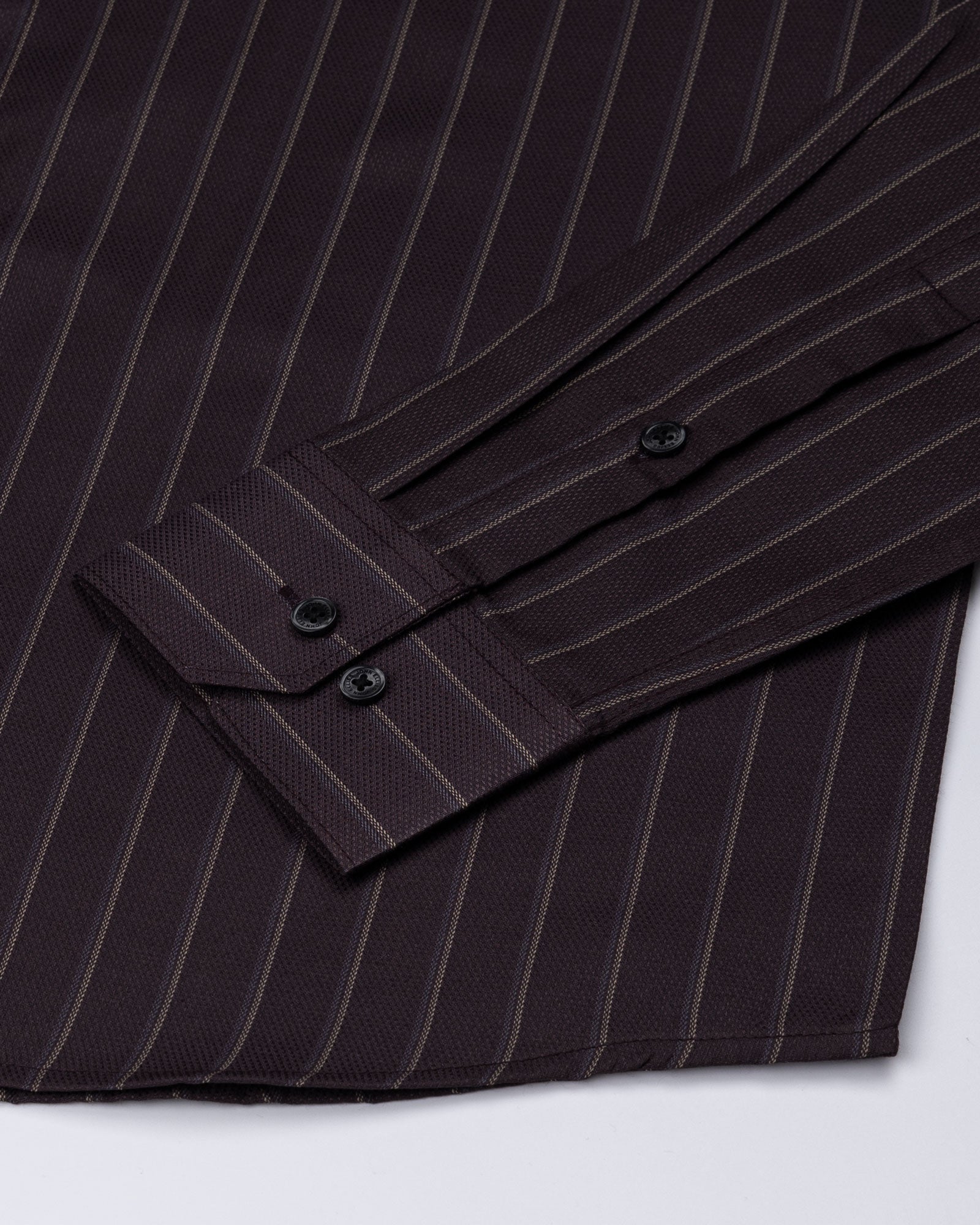 Marquis Wine Stripes Cotton Shirt - John Ellies